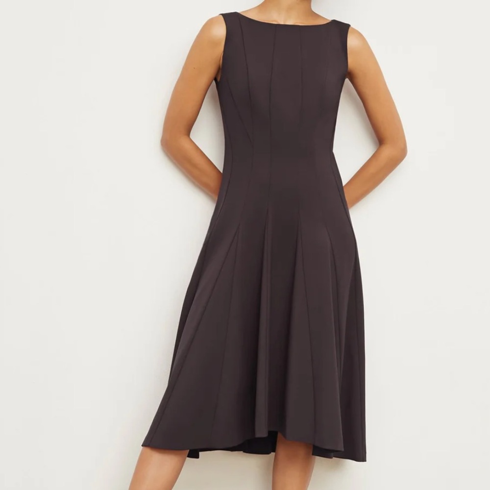 MM. Lafleur Sleeveless A-Line Midi Dress in Black